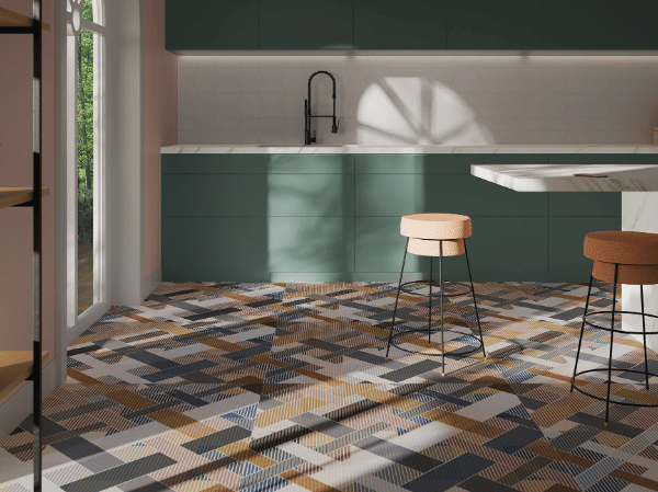 Como Escolher a Cerâmica Ideal para a Cozinha: Beleza, Praticidade e Resistência 1 Cerâmica para cozinha: porcelanato Marina aplicado no backsplash – Foto: Ceusa