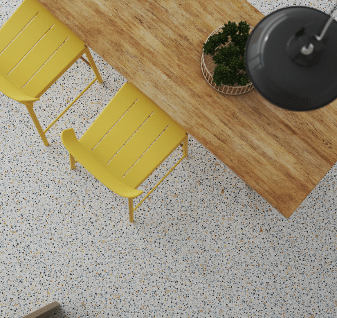 Como Escolher a Cerâmica Ideal para a Cozinha: Beleza, Praticidade e Resistência 3 Cerâmica para cozinha: o porcelanato Caça ao Tesouro Branco Polido é a escolha para este piso – Foto: Ceusa