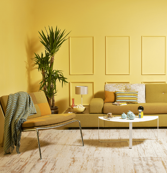 7 Melhores Cores para Sala: Inspirações e Dicas de Combinação 4 Cores para sala: amarelo é perfeito para um toque descontraído e energizante – Foto: Shutterstock