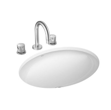 3 Modelos de Pia para Banheiro Pequeno para se Inspirar 4 Cuba de Embutir Oval Branca 490X365Mm é moderna e se adapta a vários tipos de ambiente – Foto: Deca