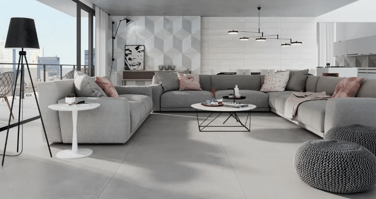 7 Ideias de Cores de Porcelanato para Escolher 2 Porcelanato cinza Munich SGR NAT com design marcante e contemporâneo.