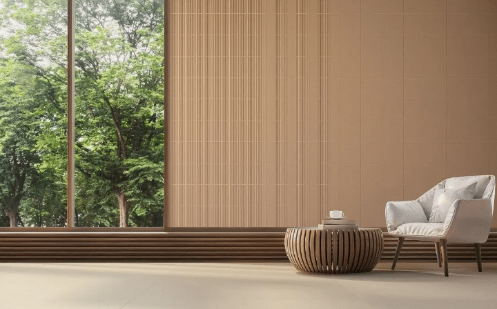 7 Ideias de Cores de Porcelanato para Escolher 5 Porcelanato marrom Areias DEC 2 GN MLX com superfície matte-lux indicado para paredes internas.
