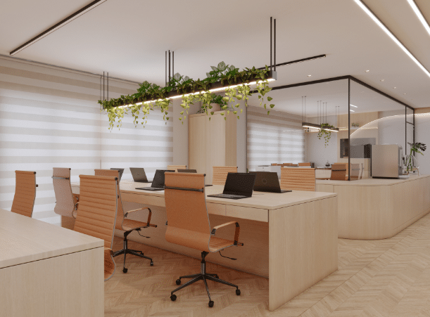 3 Dicas para Transformar Escritórios Modernos 8 Divisórias de vidro para escritórios oferecem funcionalidade, privacidade e contribuem para a entrada da luz natural – Foto: Mazatto Arquitetura e Interiores
