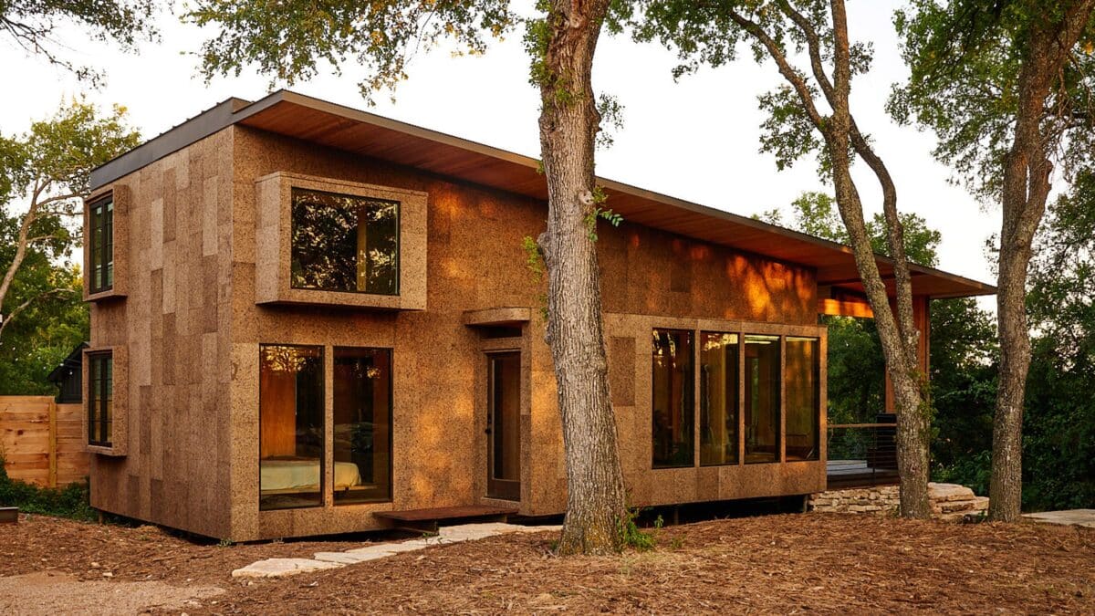 Cabana inovadora em Austin utiliza materiais sustentáveis e naturais. 1 Cabana inovadora em Austin utiliza materiais sustentáveis e naturais.