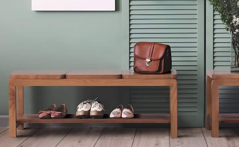 Sapateiras de Madeira: Praticidade e Estilo para Sua Casa 4 Sapateira de madeira 002 em um ambiente decorativo.