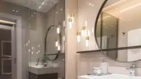 Decoração com Pendente para Bancada: Dicas e Ideias 4 Foto de luminaria para banheiro