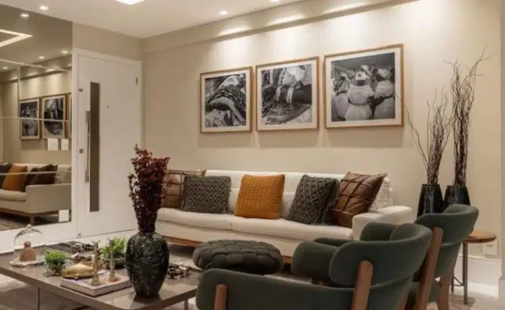 A Elegância da Cor Pérola na Decoração 5 Imagem mostrando a cor pérola em diferentes formas de aplicação.