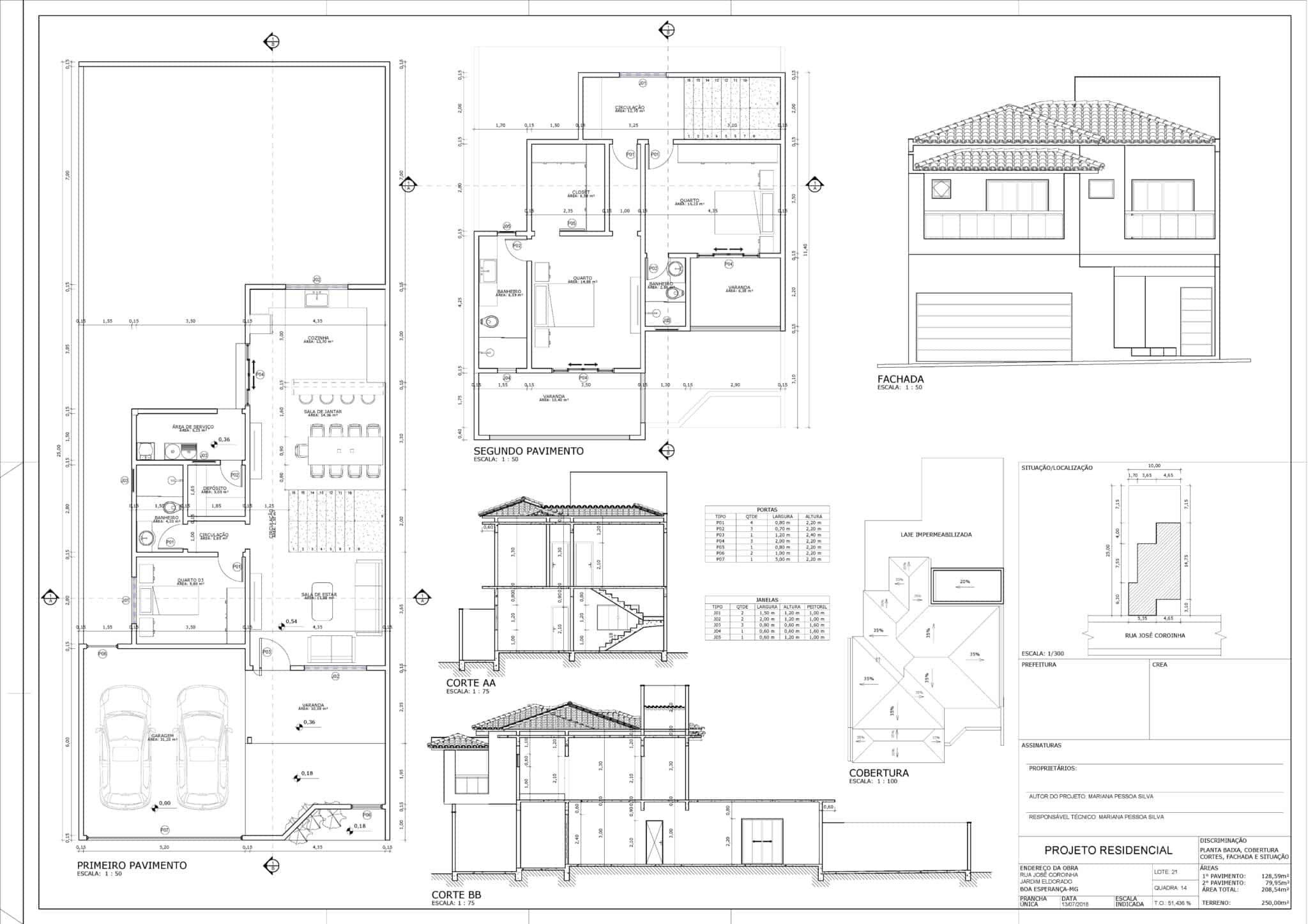 Transformando Sonhos em Realidade: Como Criar um Projeto Arquitetônico Inovador 5 Projeto arquitetônico completo de uma residência.
