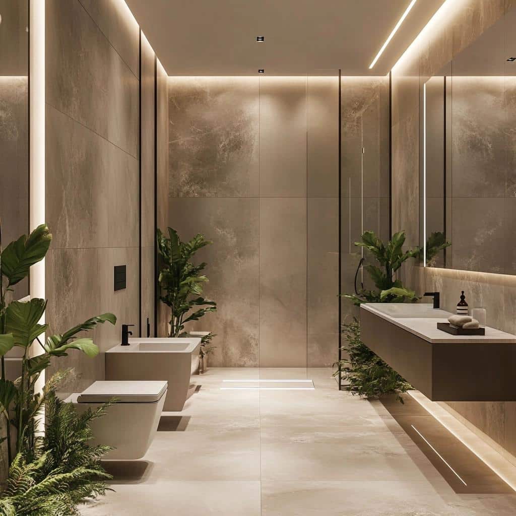 Sofisticação e Elegância: 60 Projetos com Porcelanato para Banheiro 3 Sofisticação e Elegância: 60 Projetos com Porcelanato para Banheiro