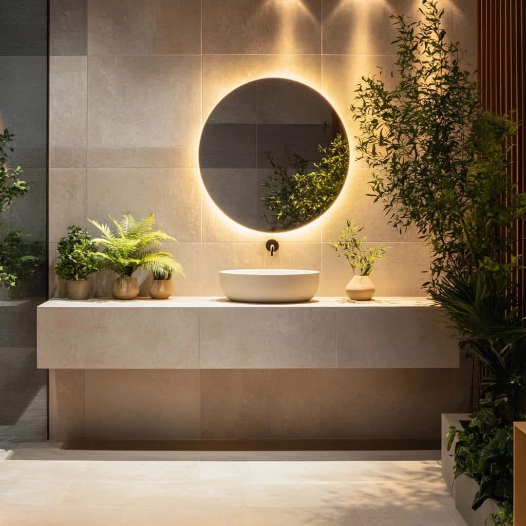 Sofisticação e Elegância: 60 Projetos com Porcelanato para Banheiro 7 Sofisticação e Elegância: 60 Projetos com Porcelanato para Banheiro