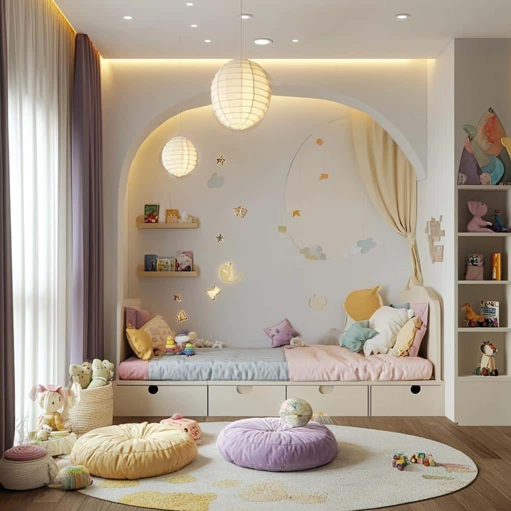 10 Projetos de Quarto de Menina para Inspirar a Decoração 1 80 Projetos de Quarto de Menina para Inspirar a Decoração
