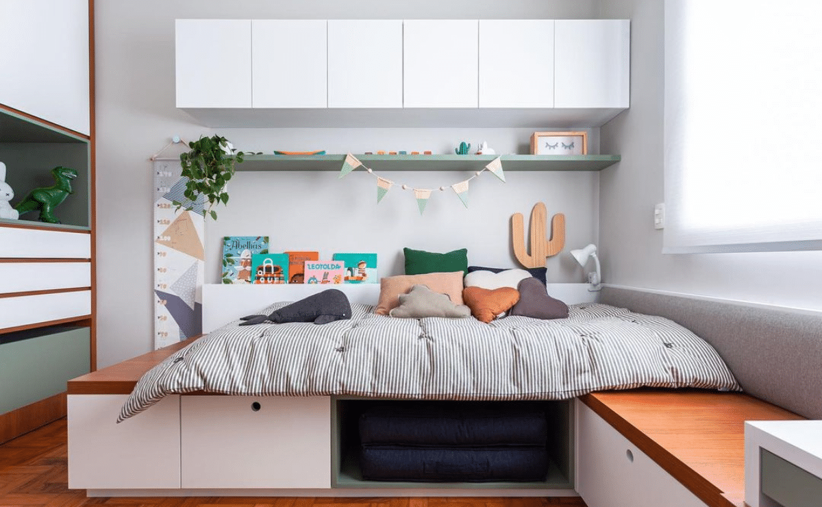Quarto infantil planejado com um espaço de sonhos e crescimento.