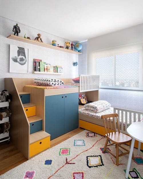 Quarto infantil planejado com um design seguro e divertido.