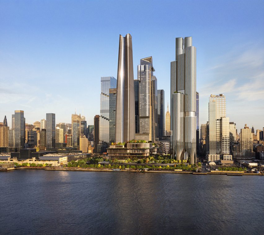 Novas imagens impressionantes do arranha-céu e cassino em Nova York. 2 Nova imagem do desenvolvimento Hudson Yards West, apresentando detalhes adicionais das estruturas potenciais.
