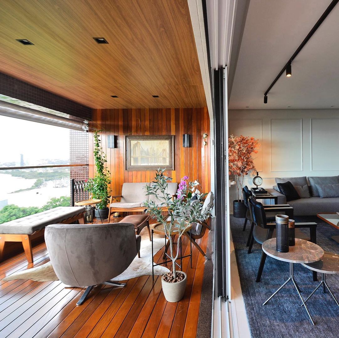 Sacada de Madeira: Ideias Aconchegantes para Decorar Seu Cantinho 9 Foto de decoracao de varanda 00 - 3