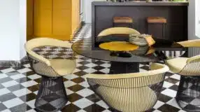 Ideias e Dicas de Piso 3D para Transformar sua Casa 7 Piso preto e branco em ambiente interno
