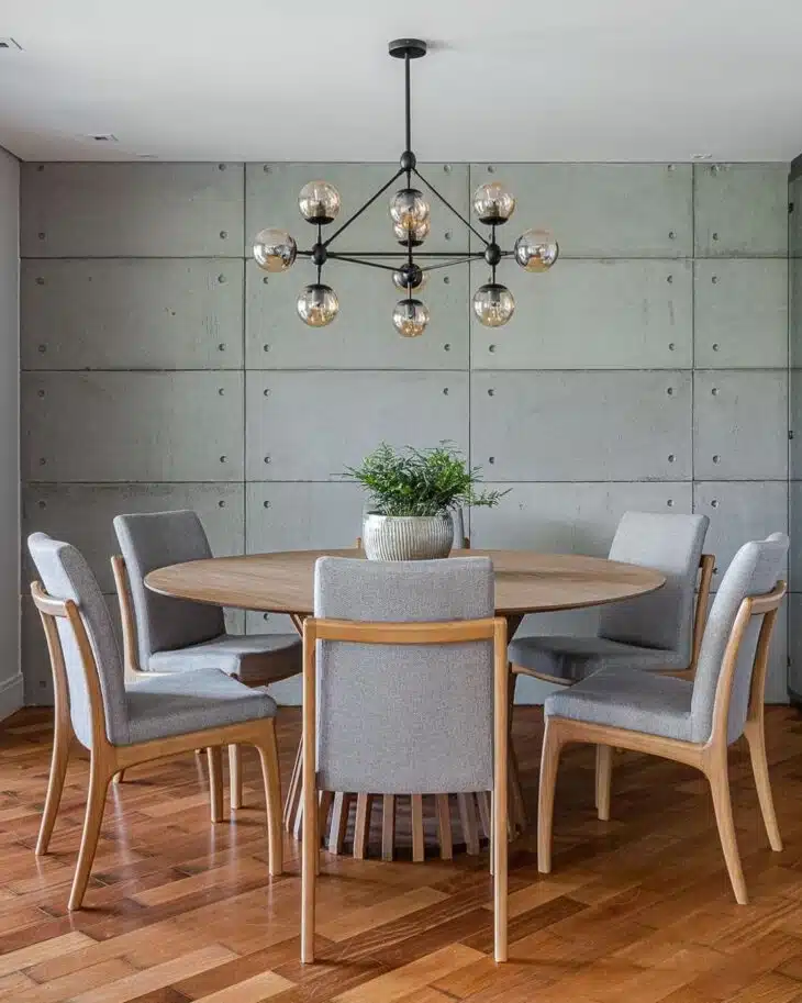 Sala de Jantar Moderna: 75 Ideias para um Ambiente Funcional 5 Ambiente em tons neutros, trazendo suavidade ao espaço.