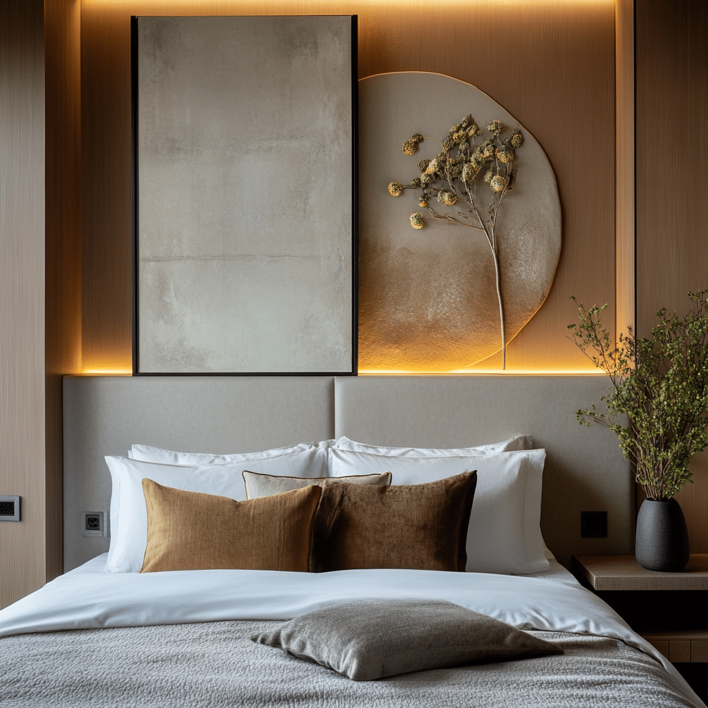 10 Ideias de Cabeceiras de Gesso Para Transformar Seu Quarto 6 Cabeceiras de Gesso no quarto