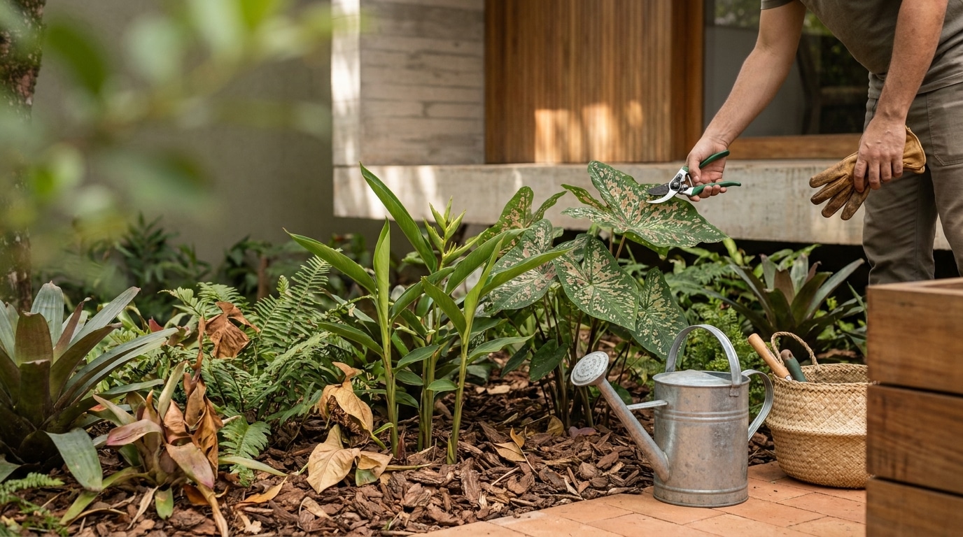 Manutenção do jardim na primavera: o que revisar sem exagerar nos cuidados 2 Na primavera, observar água, luz, brotação e sinais de problemas deve vir antes da poda ou da adubação
