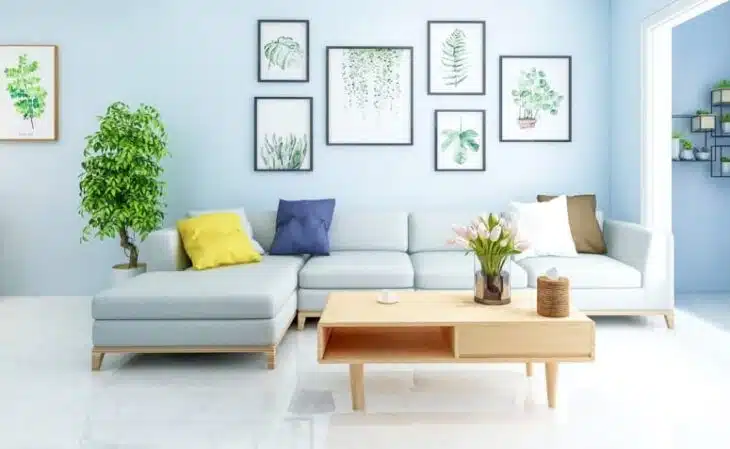 Revestimento para sala: dicas de um especialista e 85 ideias incríveis 10 Foto de revestimento para sala cimento queimado