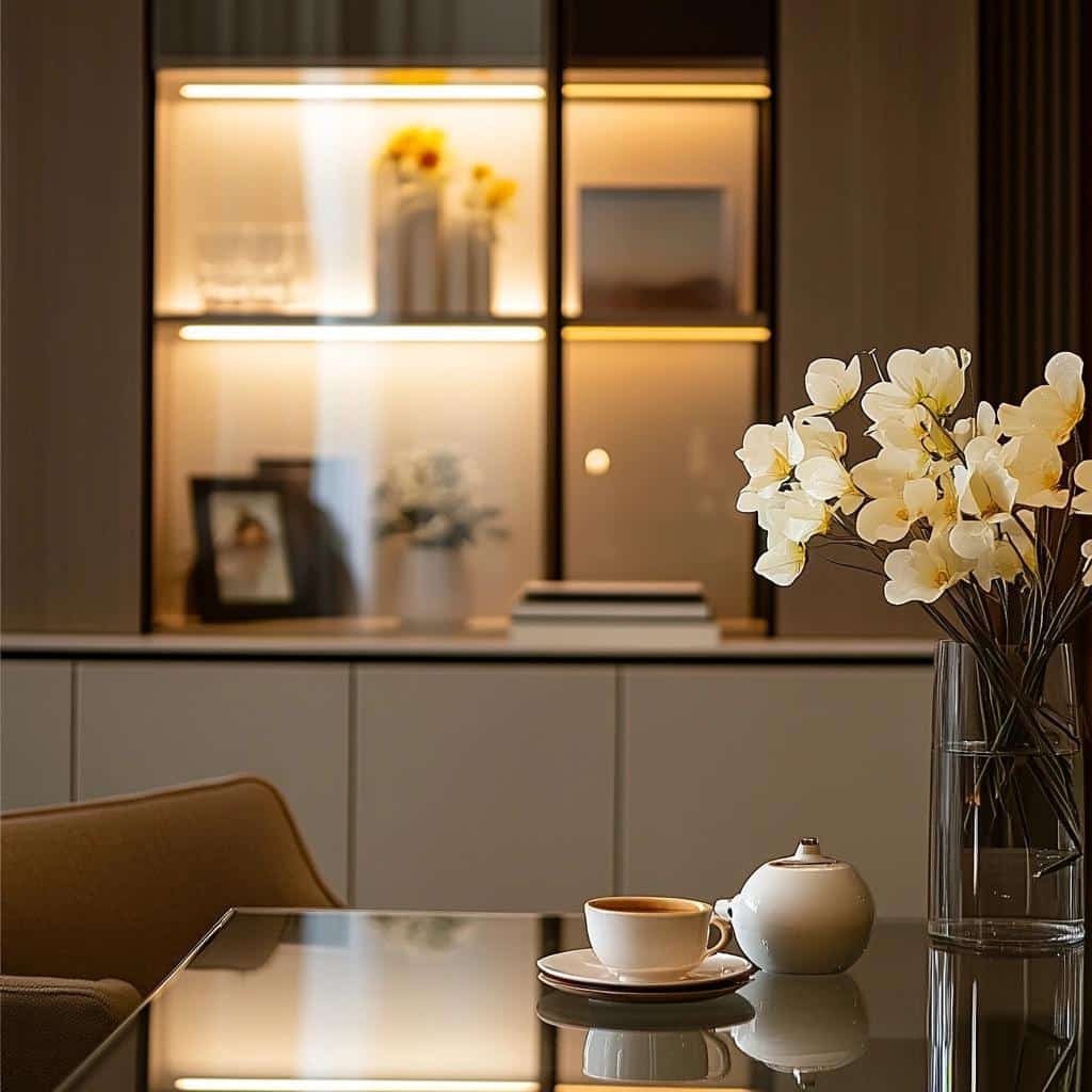 Aparador de vidro: 10 ideias para decorar sua casa 2 Aparador de vidro: 50 ideias para decorar sua casa