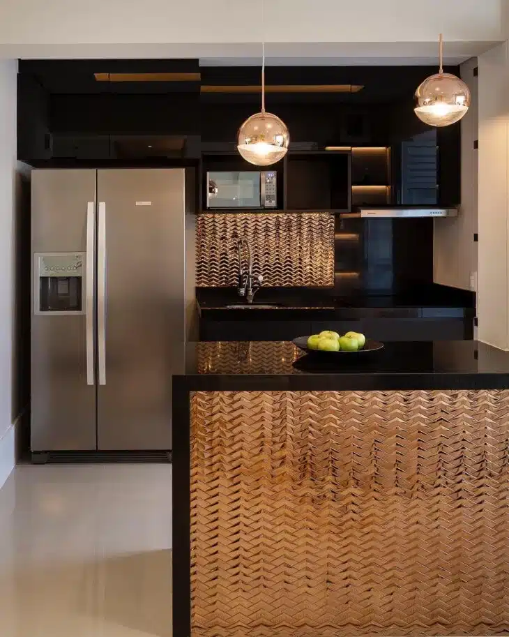 Dicas e Modelos de Bancadas de Cozinha para Ambientes Funcionais 10 Bancada com cooktop integrado.