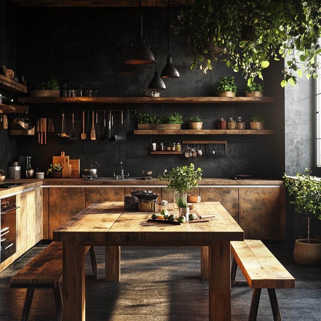 10 Opções de Bancada de Madeira para Cozinha que Decoram com Charme 8 80 Opções de Bancada de Madeira para Cozinha que Decoram com Charme