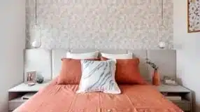 Camas de casal modernas: tipos e modelos para dormir com estilo 9 Foto de cabeceira com um design moderno