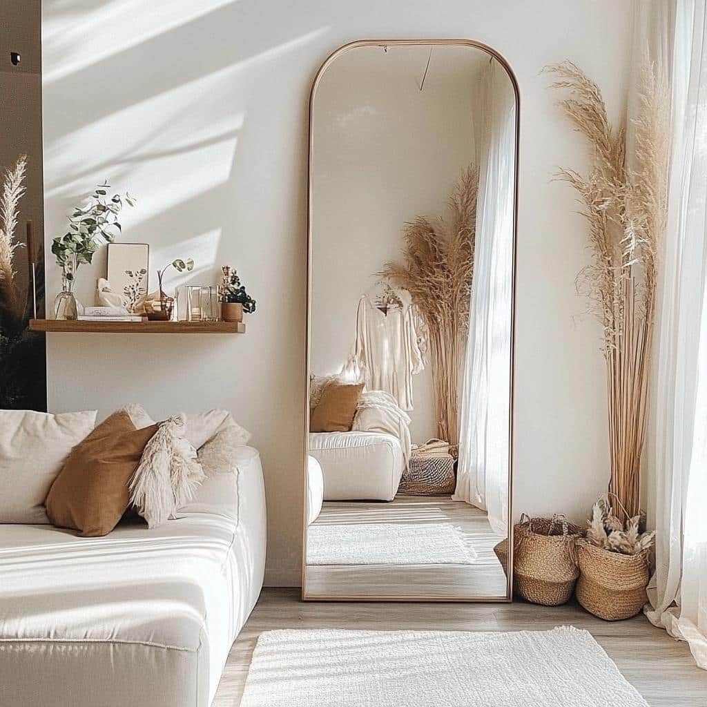 Inspirações para Decorar com 10 Espelhos de Chão 4 Inspirações para Decorar com Espelhos de Chão