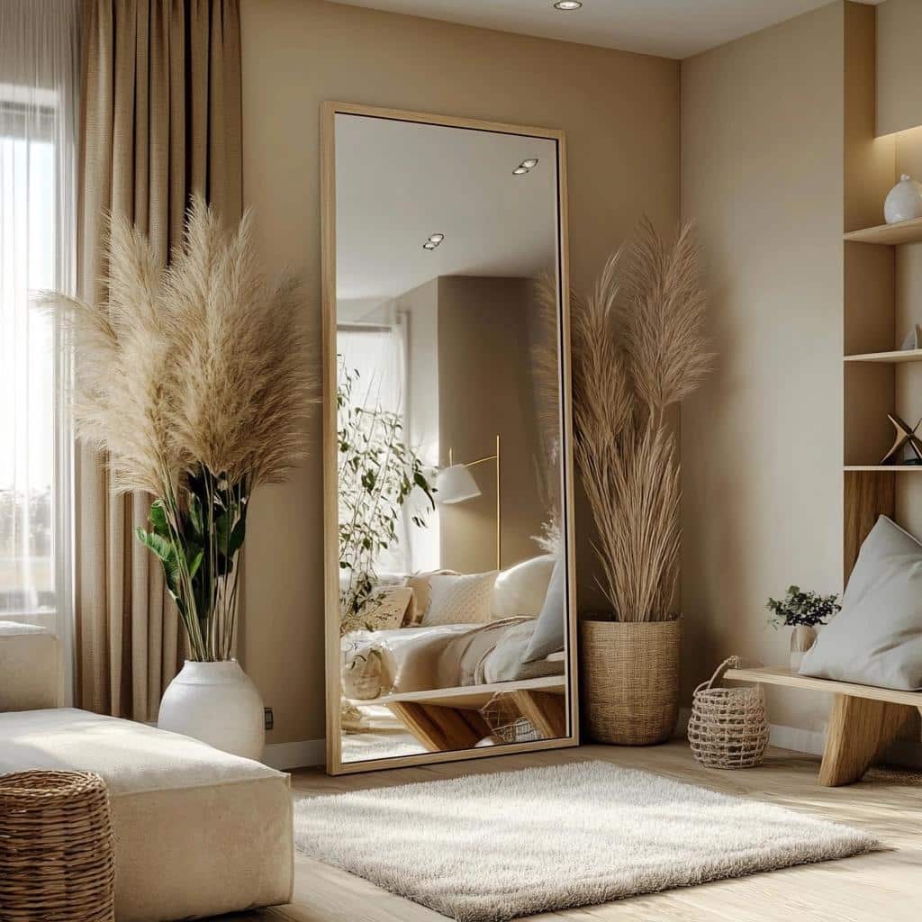 Inspirações para Decorar com 10 Espelhos de Chão 6 Inspirações para Decorar com Espelhos de Chão