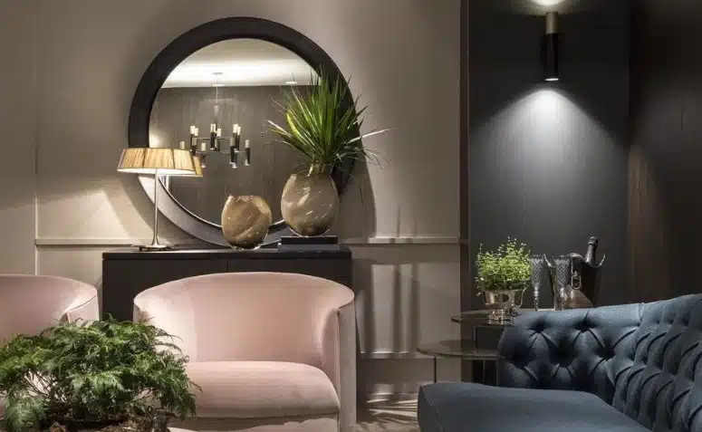 Espelhos para Sala: Ideias de Decoração e Compras Online 3 Espelho para sala decorado em espaço moderno.