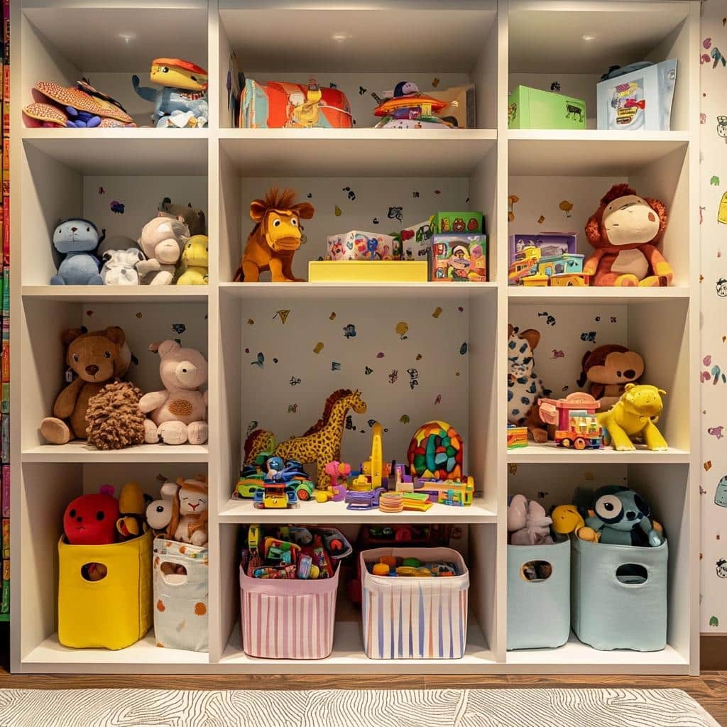 Estante para brinquedos: 10 ideias para deixar tudo em ordem. 4 Estante para brinquedos: 75 ideias para deixar tudo em ordem