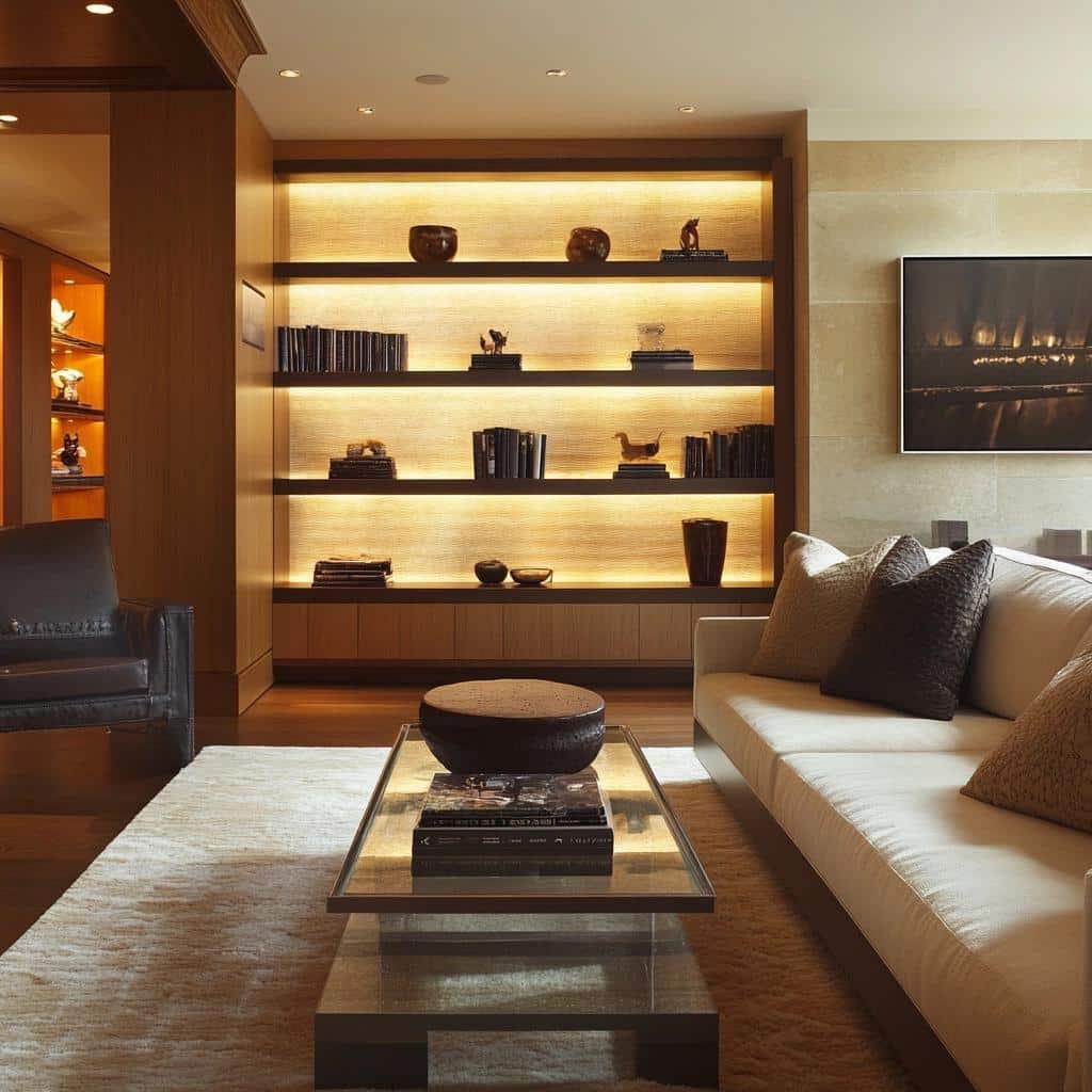 Estantes com Iluminação Integrada: 7 Soluções para Salas Modernas 3 Estantes com Iluminação Integrada: 7 Soluções para Salas Modernas