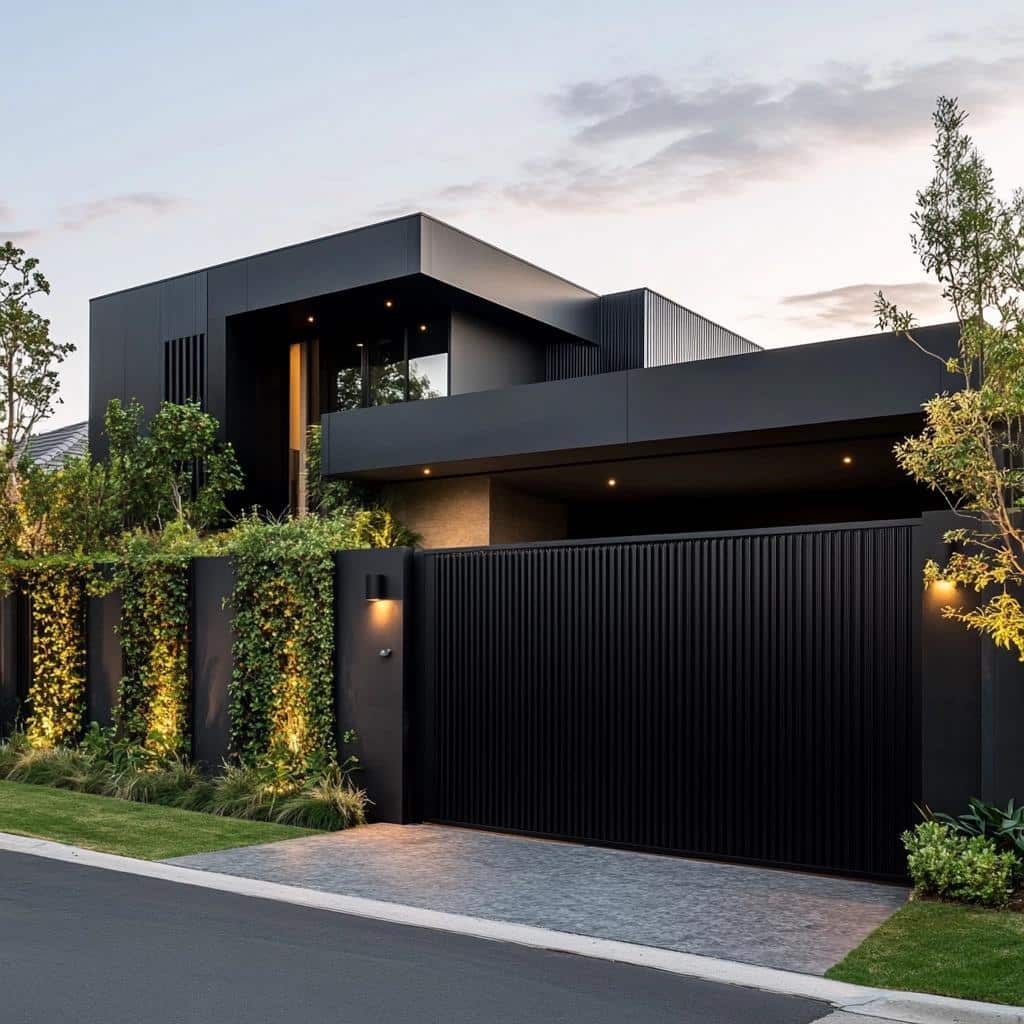 4 Ideias Sofisticadas de Fachada com Portão Preto para Valorizar sua Casa