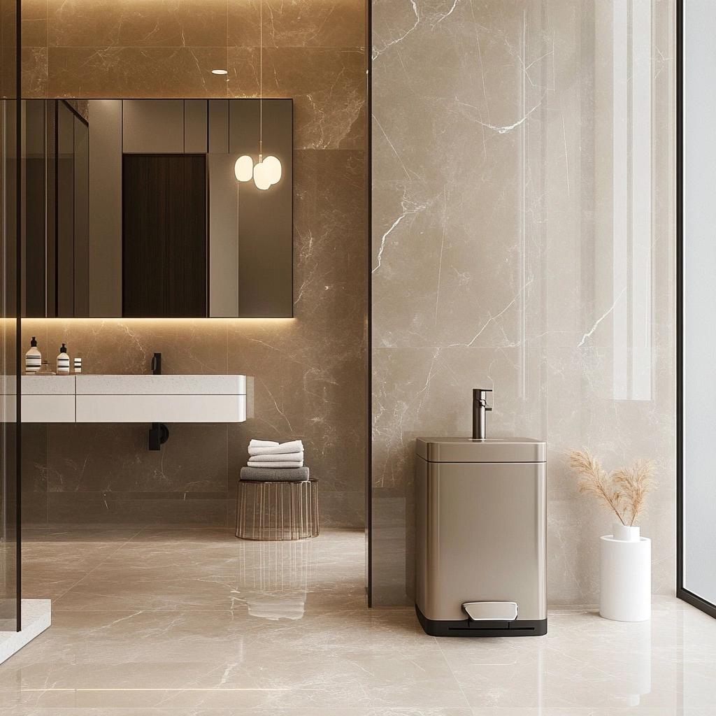 Lixeira de Pedal: 8 Ideias de Design para Modernizar Seu Banheiro 4 Lixeira de Pedal: 8 Ideias de Design para Modernizar Seu Banheiro