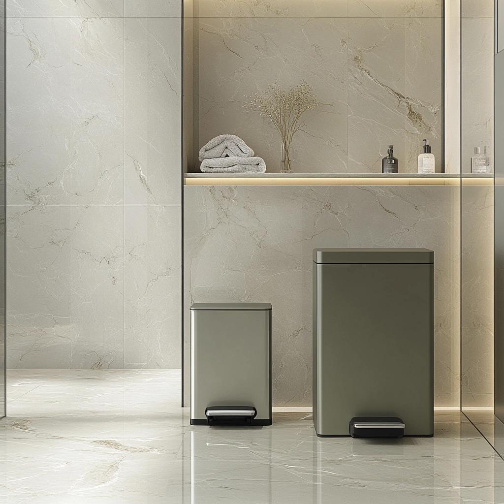 Lixeira de Pedal: 8 Ideias de Design para Modernizar Seu Banheiro 3 Lixeira de Pedal: 8 Ideias de Design para Modernizar Seu Banheiro