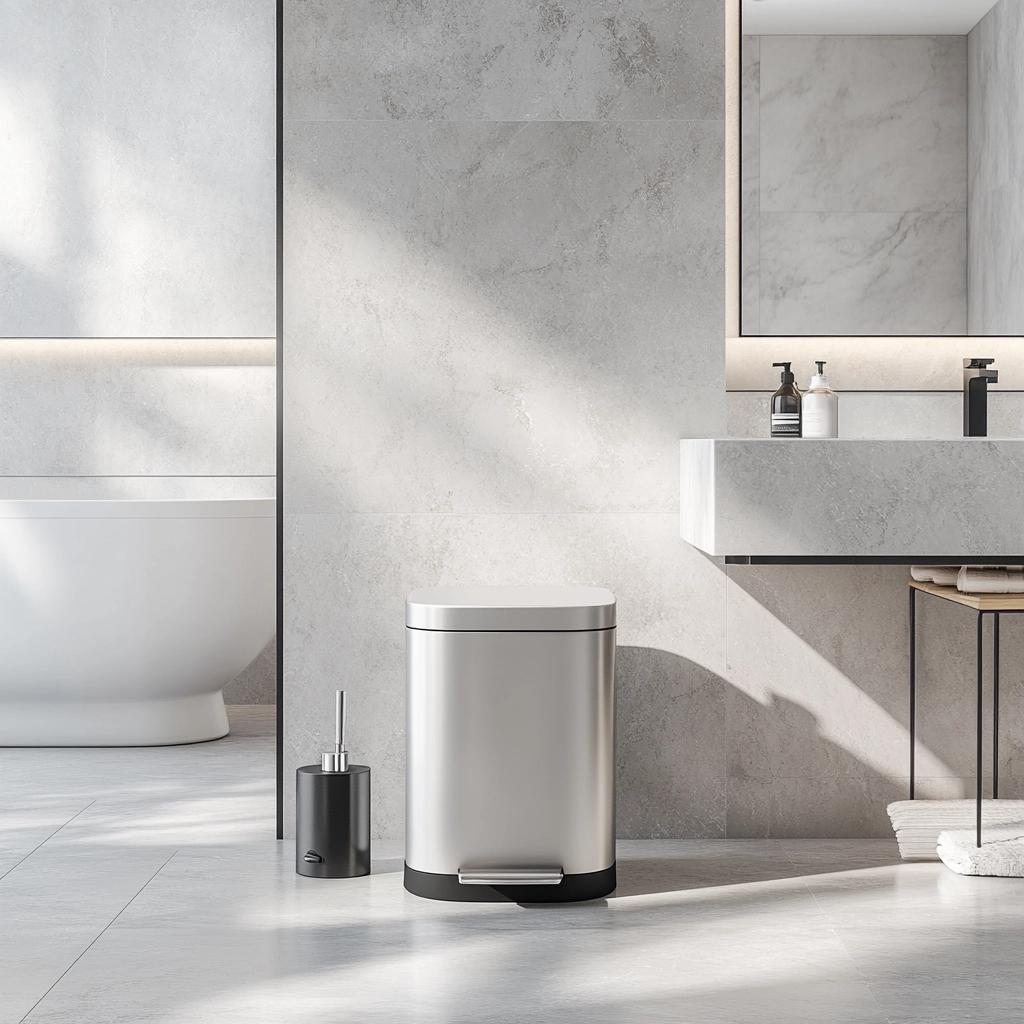 Lixeira de Pedal: 8 Ideias de Design para Modernizar Seu Banheiro 1 Lixeira de Pedal: 8 Ideias de Design para Modernizar Seu Banheiro