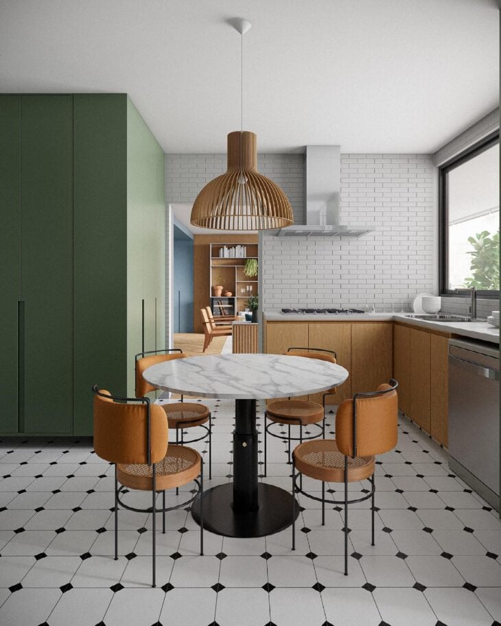 Como Usar Mármore Calacata e Elevar a Elegância da Sua Casa 7 Mármore Calacata em ambiente decorado mostrando sua versatilidade.