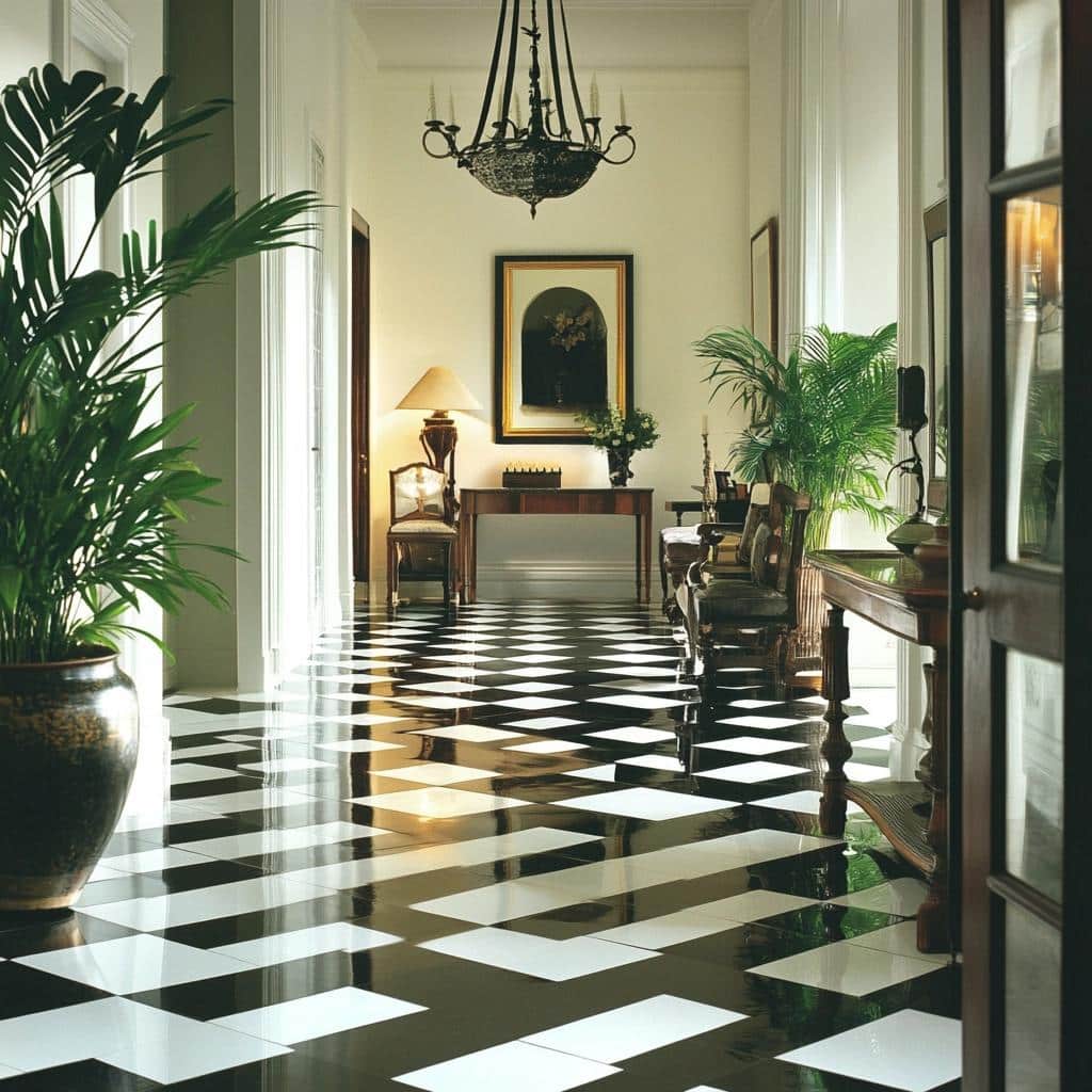 50 Ambientes com Piso Preto e Branco 6 50 Ambientes com Piso Preto e Branco