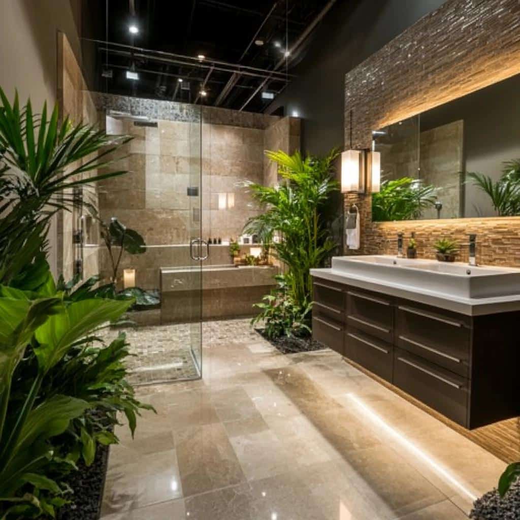 8 Projetos Modernos de Porcelanato para Banheiro 1 8 Projetos Modernos de Porcelanato para Banheiro