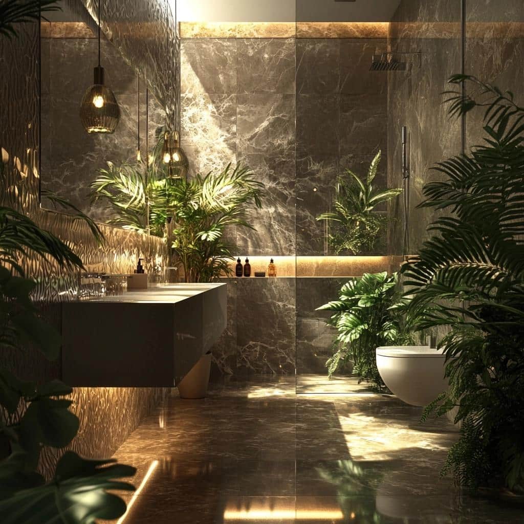 8 Projetos Modernos de Porcelanato para Banheiro 4 8 Projetos Modernos de Porcelanato para Banheiro