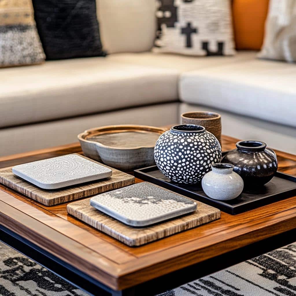 Porta-Copos Decorativos: 6 Ideias para Sua Sala de Estar 2 Porta-Copos Decorativos: 6 Ideias para Sua Sala de Estar