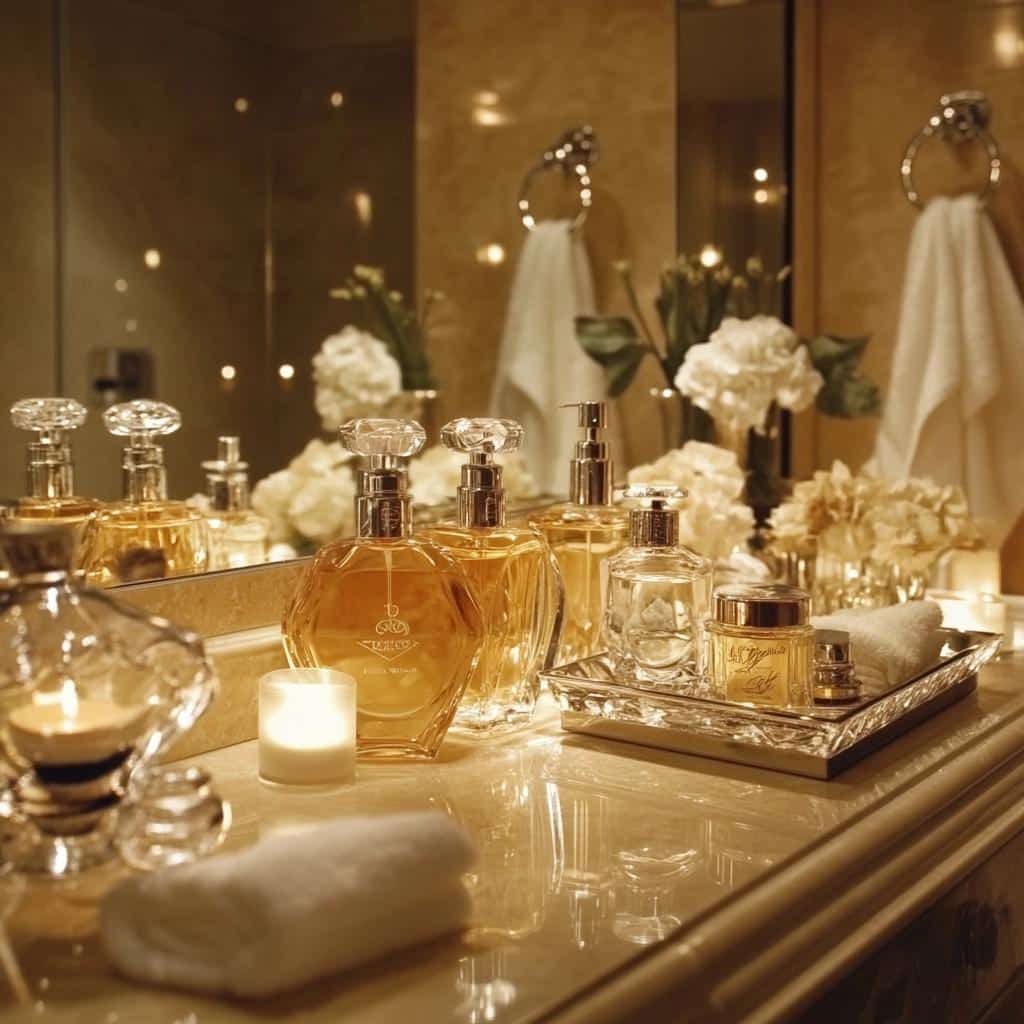 Porta-Perfumes Elegantes: 7 Formas de Decorar Seu Banheiro 4 Porta-Perfumes Elegantes: 7 Formas de Decorar Seu Banheiro