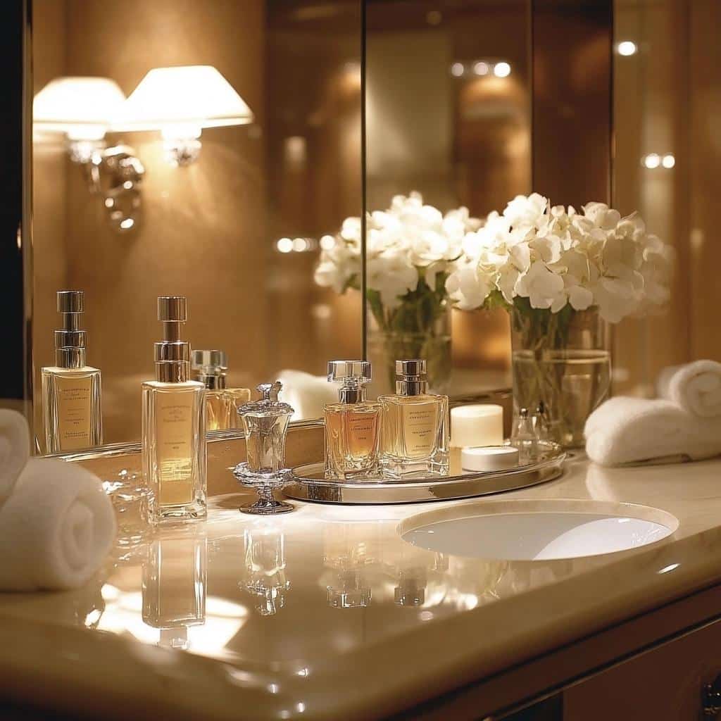 Porta-Perfumes Elegantes: 7 Formas de Decorar Seu Banheiro 2 Porta-Perfumes Elegantes: 7 Formas de Decorar Seu Banheiro