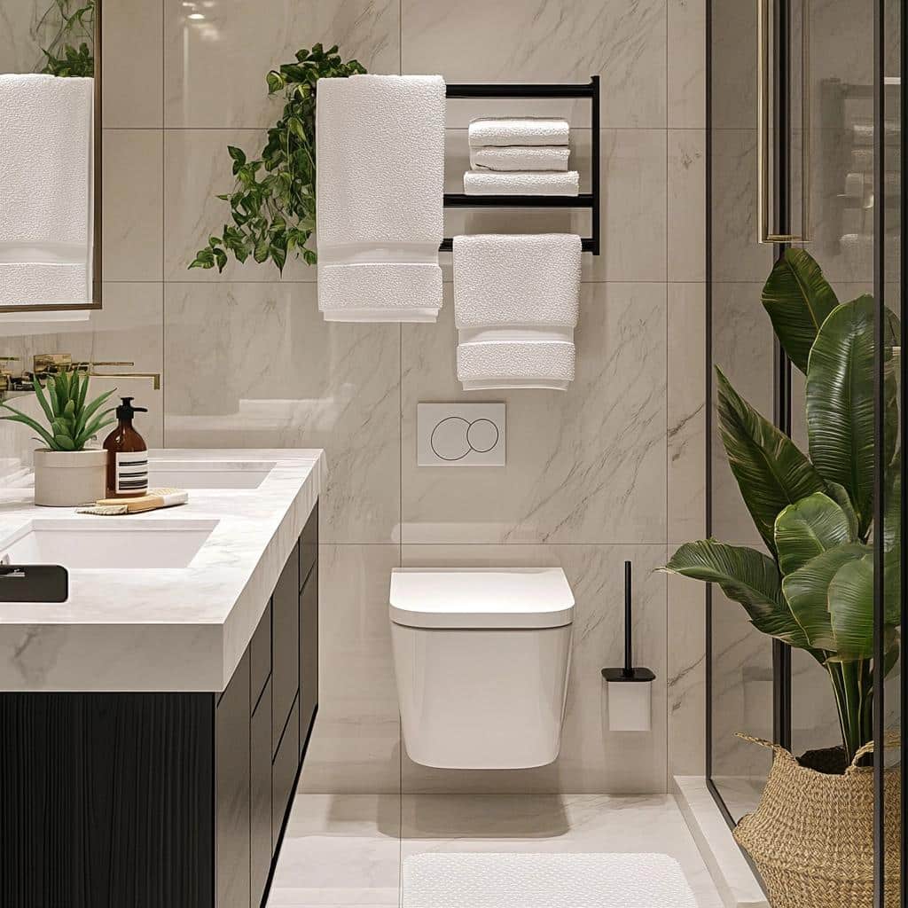 Porta-Toalhas Dobrável: 6 Soluções para Banheiros Compactos