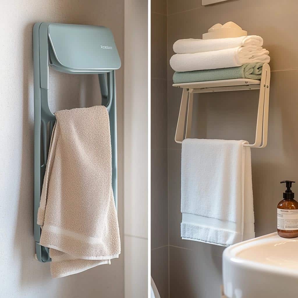 Porta-Toalhas Dobrável: 6 Soluções para Banheiros Compactos 1 Porta-Toalhas Dobrável: 6 Soluções para Banheiros Compactos