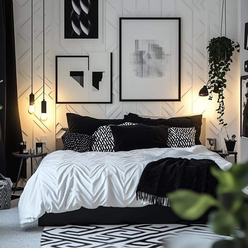 10 Ideias Não Básicas para Quartos Preto e Branco 2 70 Ideias Não Básicas para Quartos Preto e Branco