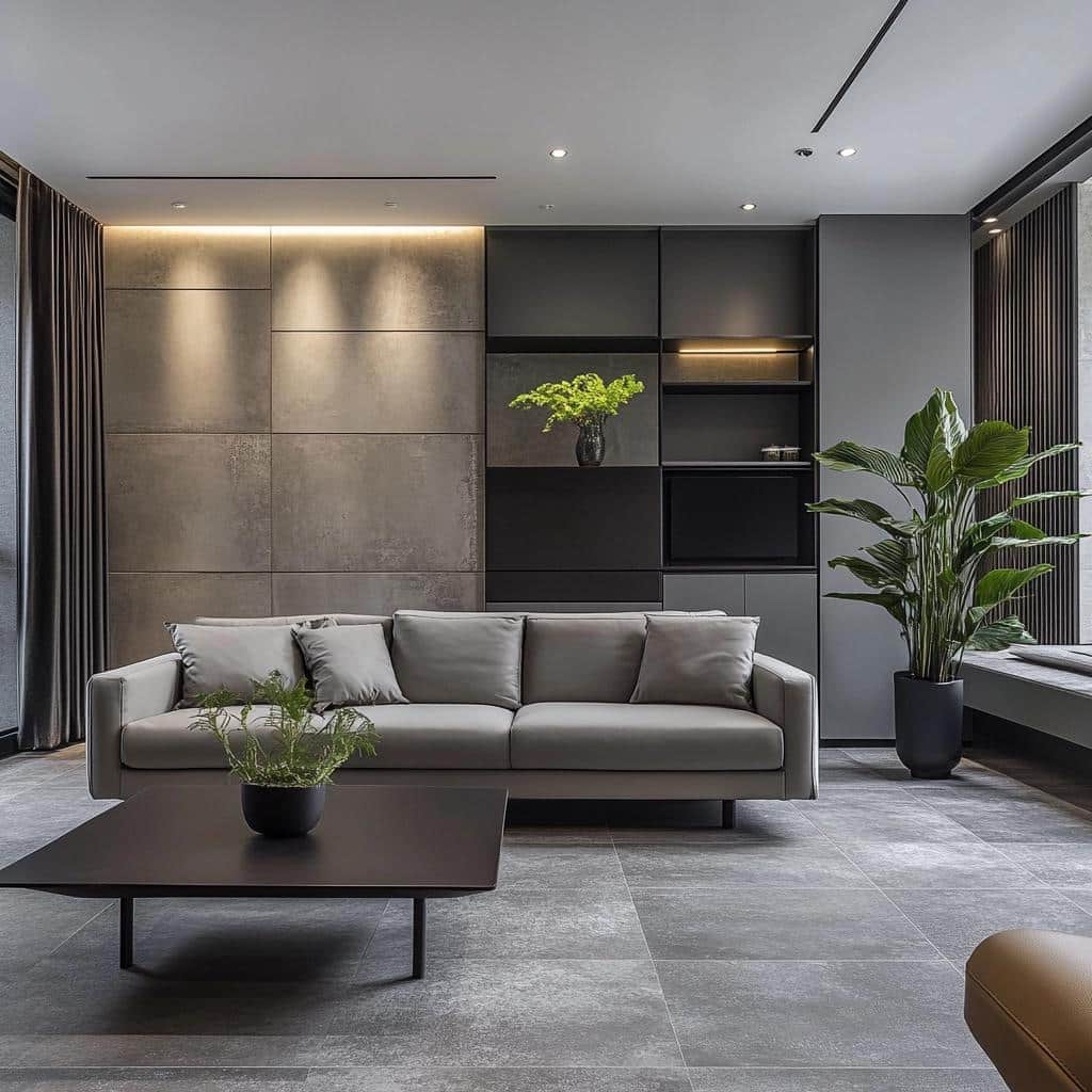 26 Ideias de Revestimento Cinza para Ambientes Modernos 6 26 Ideias de Revestimento Cinza para Ambientes Modernos