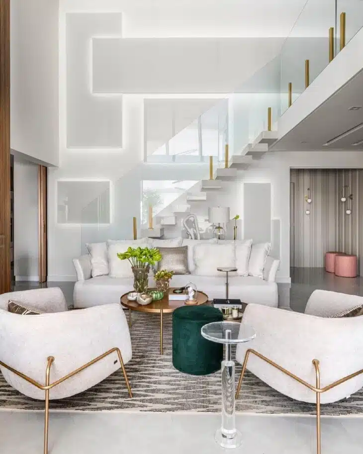10 Projetos de salas com escada que vão te encantar. 10 Foto de sala com escada 5 - 5