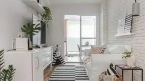Como otimizar o espaço e decorar uma sala de TV 10 pequena 9 Foto de uma sala de apartamento pequeno bem decorada com um ambiente acolhedor.
